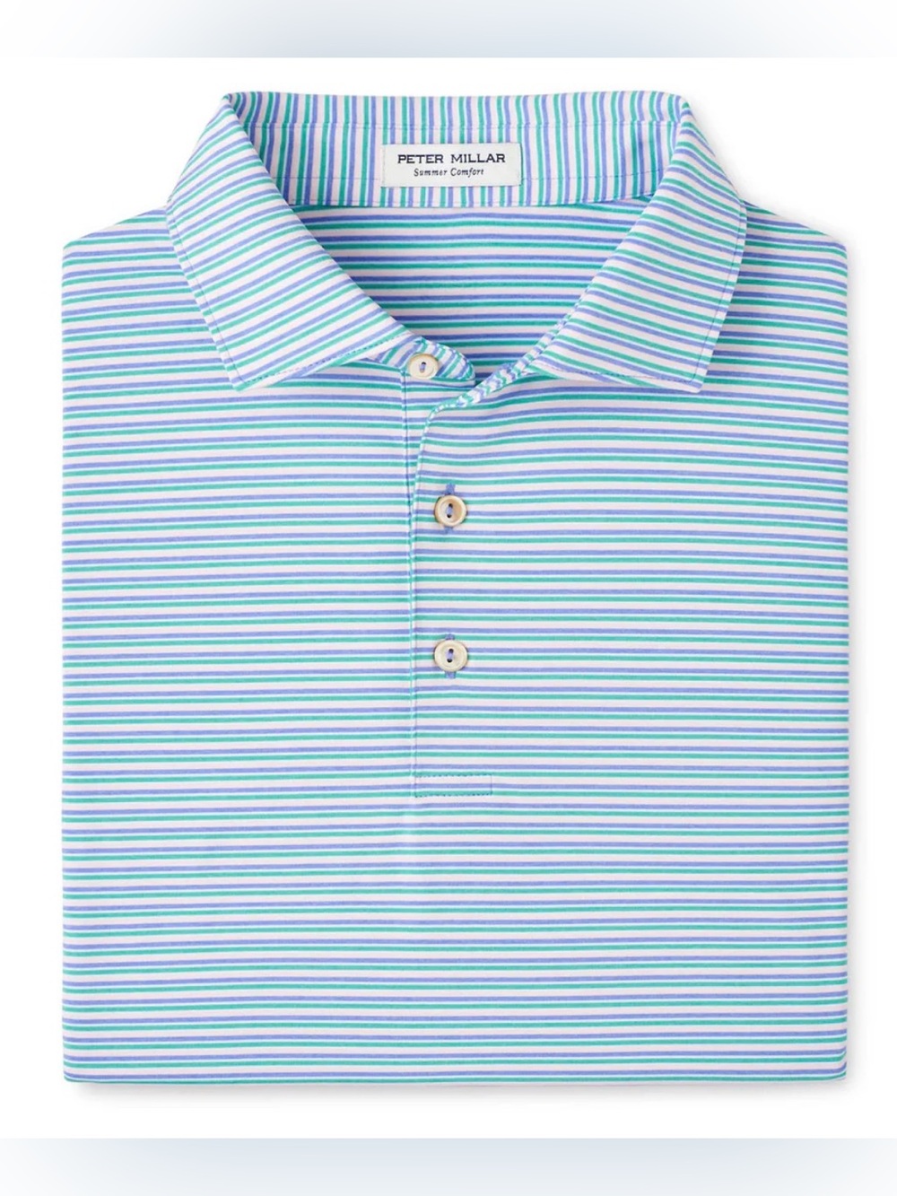 Peter Millar Lenway Performance Jersey Polo Seaside Blue Men's Size XL NWT
